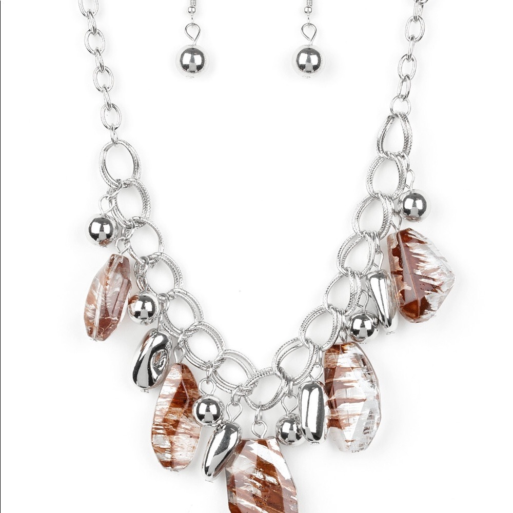 Chrome Drama Brown Necklace. ❤️❤️